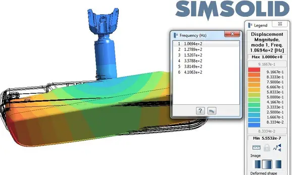 图2.8 SIMSOLID再次求解，一阶模态106.9Hz.jpg