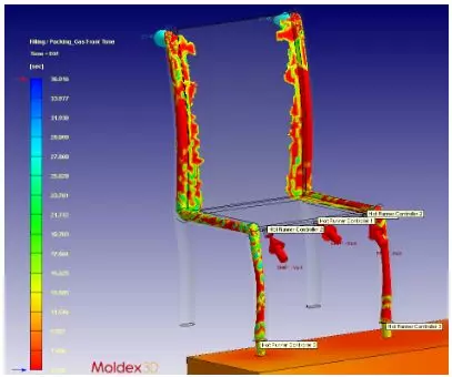 利用Moldex3D和Ultrasim®优化气体辅助射出成型制造的纤维强化塑料椅子的图2