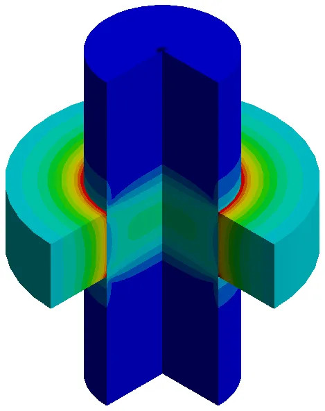 ANSYS workbench过盈配合分析案例的图2