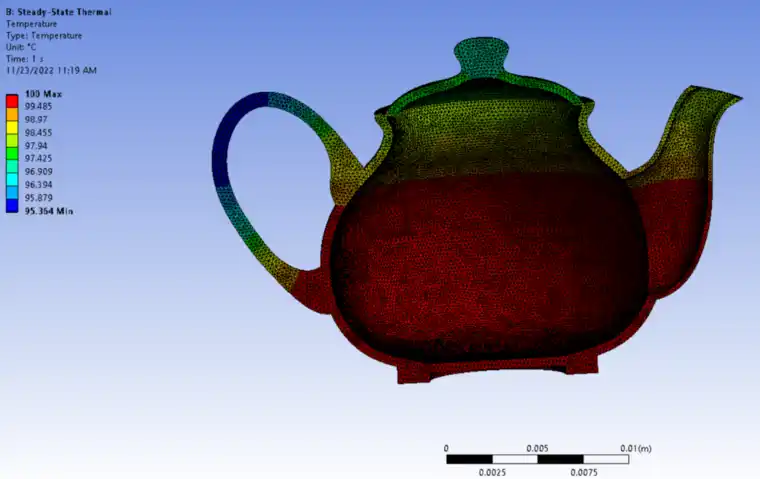 使用ANSYS Workbench进行茶壶的热力学分析的图6