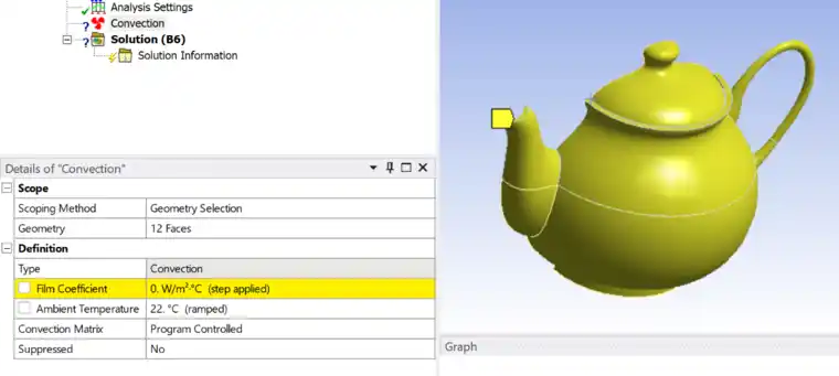 使用ANSYS Workbench进行茶壶的热力学分析的图2