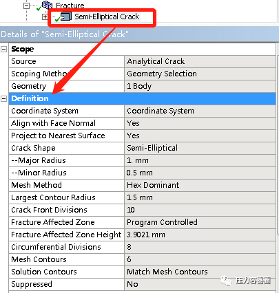 ANSYS Workbench 裂纹分析案例的图14