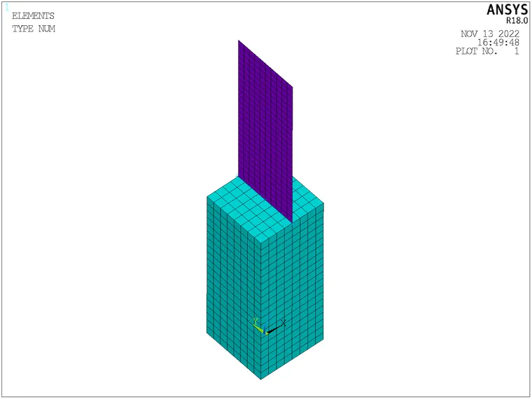 ANSYS APDL实体单元和壳单元（不共节点）之间的连接的图1