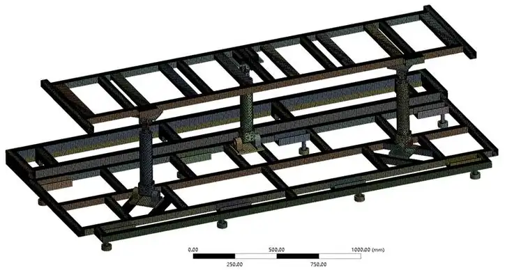 基于ANSYS Workbench与Simsolid VR四人座时空穿梭机机架计算对比的图12