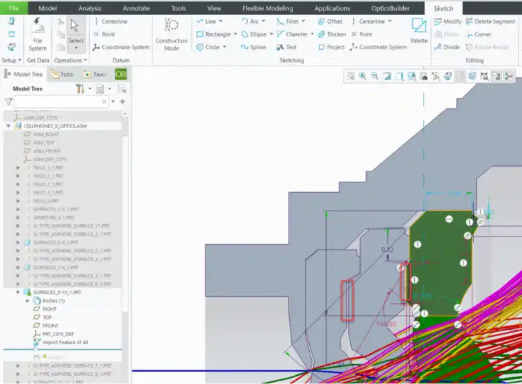 Ansys Zemax | 手机镜头设计 - 第 2 部分：使用 OpticsBuilde
Ansys Zemax | 手机镜头设计 - 第 2 部分：使用 OpticsBuilder 实现光机械封装的图5