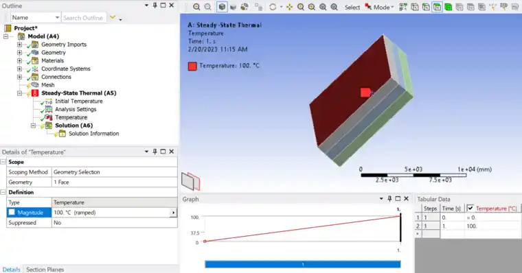 使用ANSYS Workbench进行复合墙体导热分析的图4