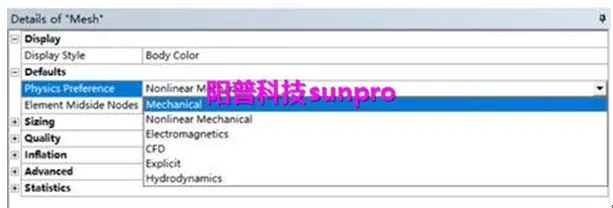 干货 | ANSYS Workbench全局网格划分方法介绍的图3