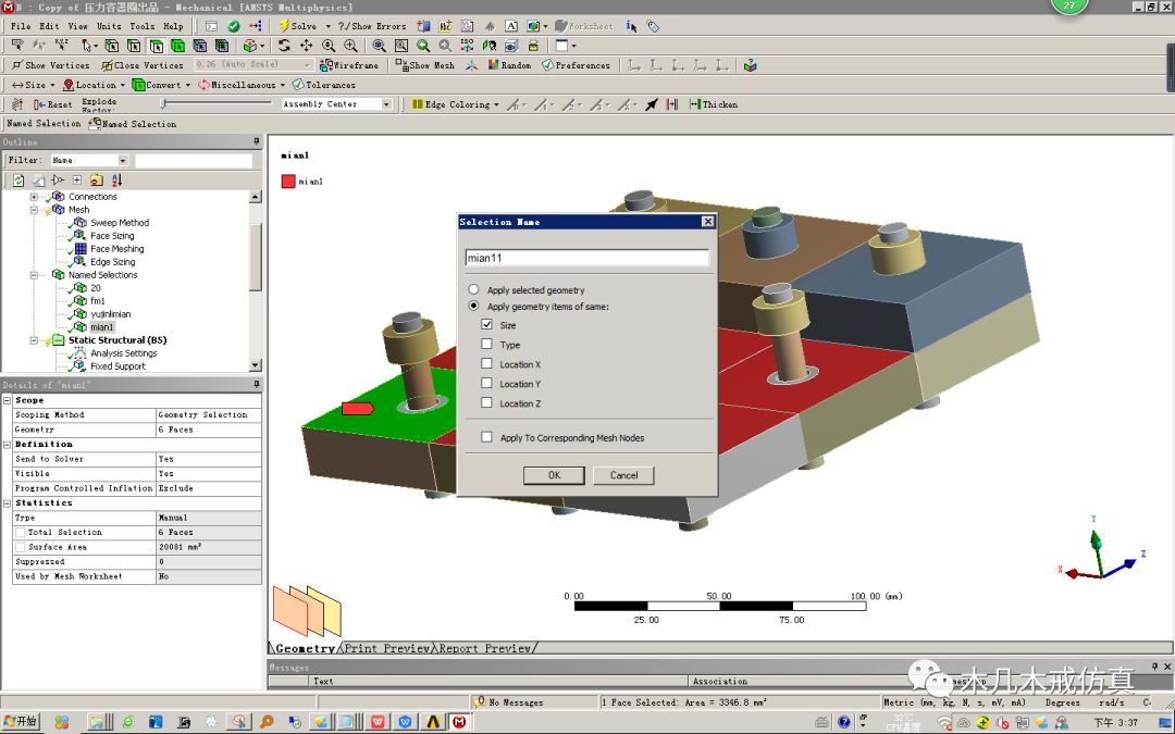 ANSYS Workbench named selection应用的图11