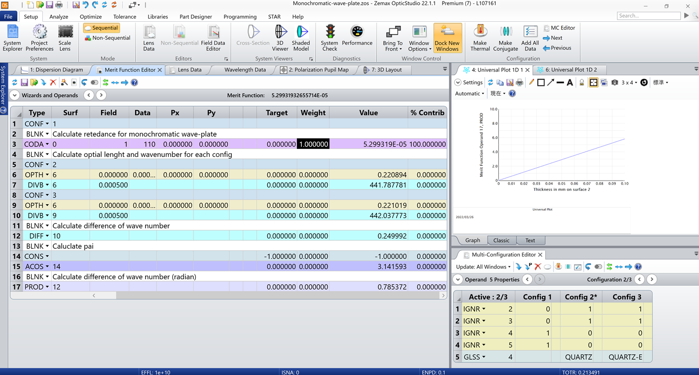 Ansys Zemax光学设计软件技术教程：如何在OpticStudio中建模和设计真实波片的图11