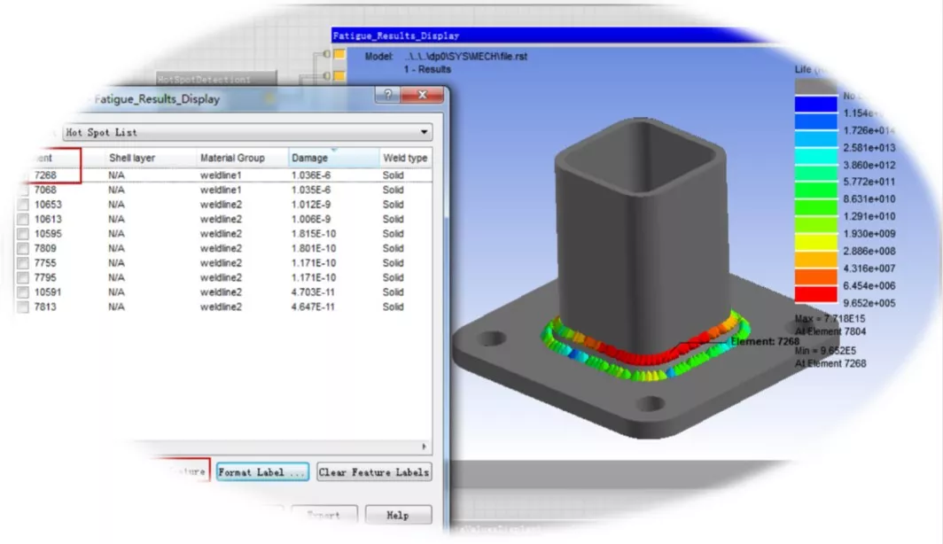 ANSYS Mechanical联合ANSYS nCode DesignLife 在实体焊缝疲劳分析的图34