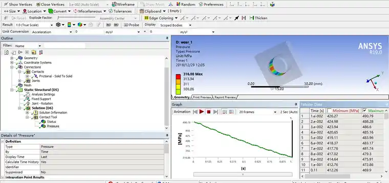 ANSYSWorkbench 19.0 Archard磨损分析的图9