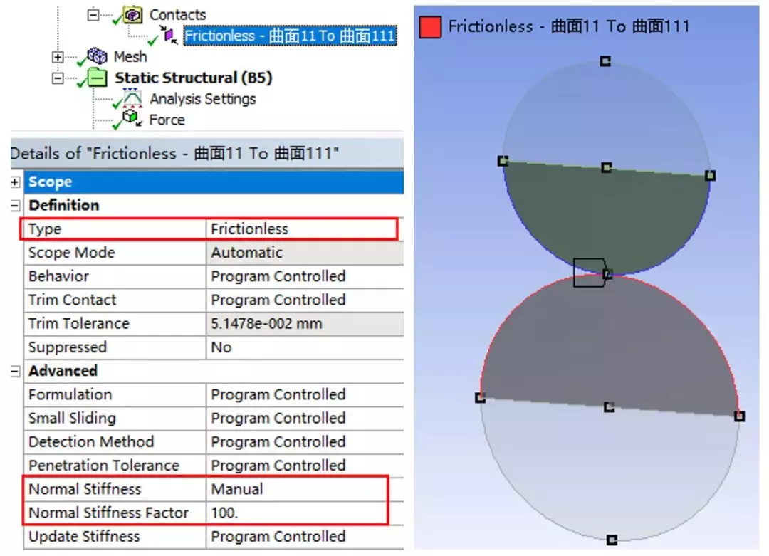 ANSYS Workbench赫兹接触分析实例的图9