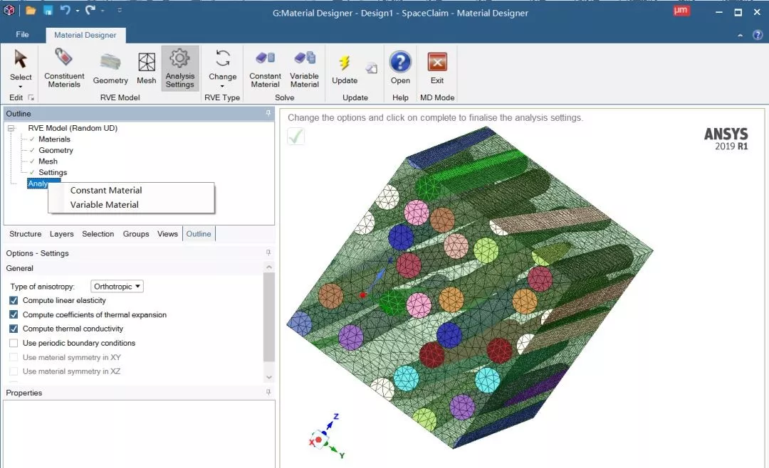 ANSYS 2019R1 Workbench新增功能——Material design的图9