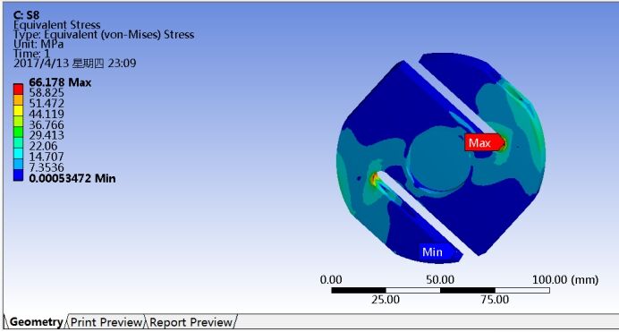 ANSYS Workbench 圆盘S型应变片式电阻压力传感器结构设计及有限元分析的图32