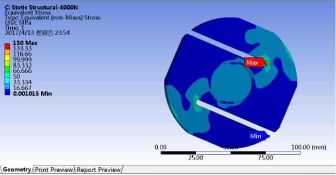 ANSYS Workbench 圆盘S型应变片式电阻压力传感器结构设计及有限元分析的图51