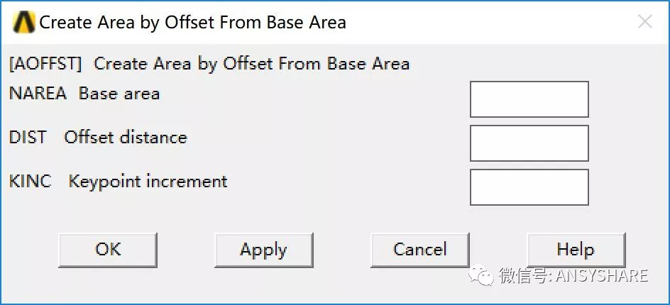ANSYS中的AOFFST命令——对面进行偏移，生成另一个面的图1