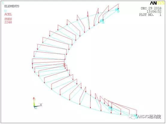基于ANSYS某旋转楼梯结构受力分析的图4