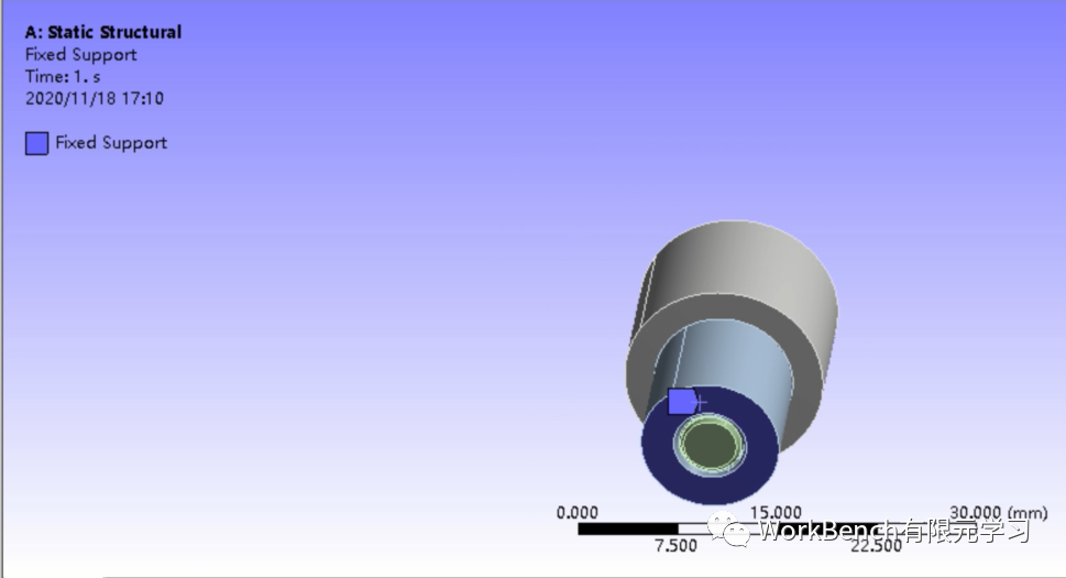 Ansys WorkBench 锥螺纹静力分析的图7