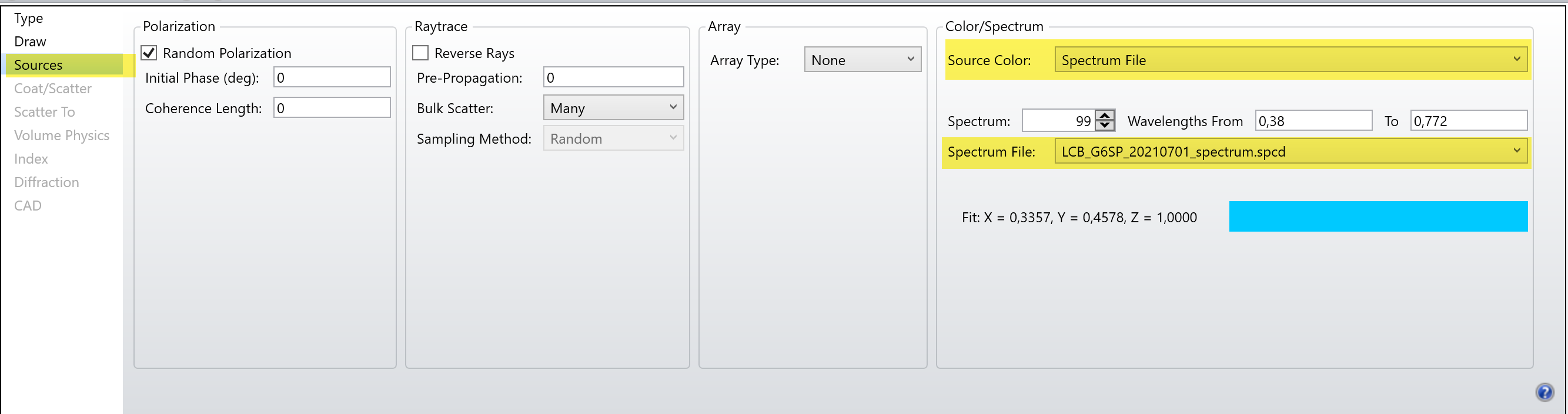 SPEOS 与 Zemax 光源文件转换器的图15