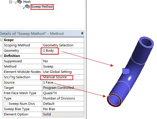 ANSYS-Meshing网格划分教程-05弯管的图2