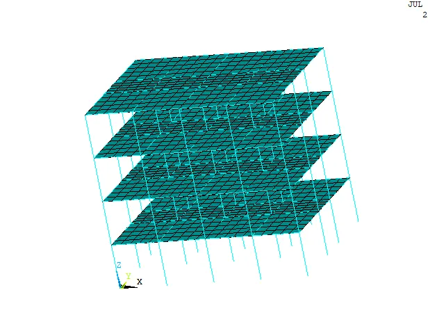 板梁框架结构ANSYS APDL建模的图2