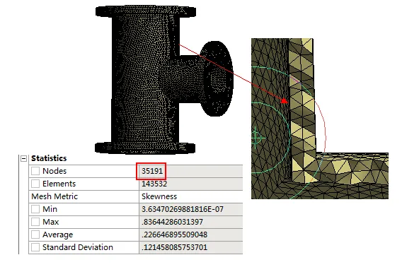 ANSYS-Meshing网格划分教程-04三通网格划分的图12