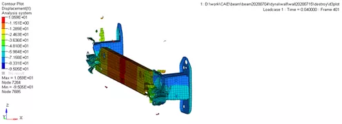 基于LS-DYNA的复合材料防撞梁正碰刚性墙仿真的图4