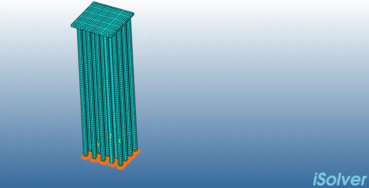 【iSolver案例分享39】海上承台自振频率分析的图5