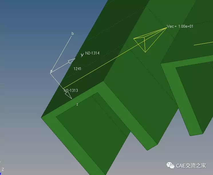 梁单元截面方向的调整-方向矢量的图20