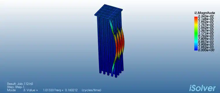 【iSolver案例分享39】海上承台自振频率分析的图20