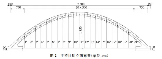 钢箱梁系杆拱桥静动力分析的图3