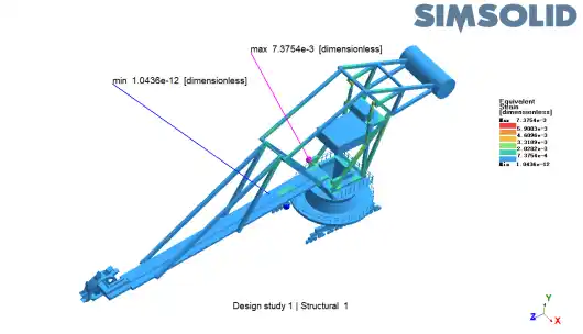 基于SimSolid的悬臂式斗轮堆取料机结构应力分析的图23