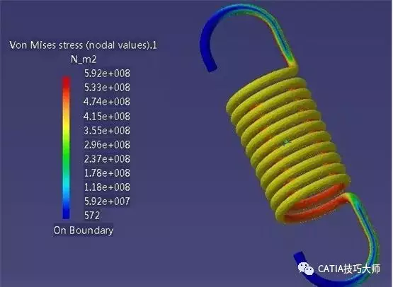 利用CATIA进行弹簧的有限元分析的图9