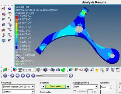 汽车下摆臂Optistruct VS SimSolid 分析结果对比的图6