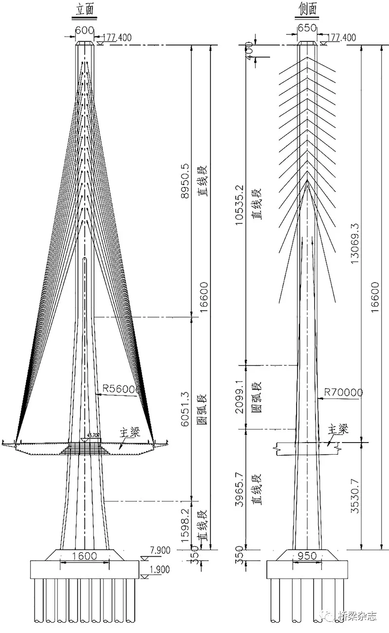 国内首座独柱分离式主梁钢塔斜拉桥的图4
