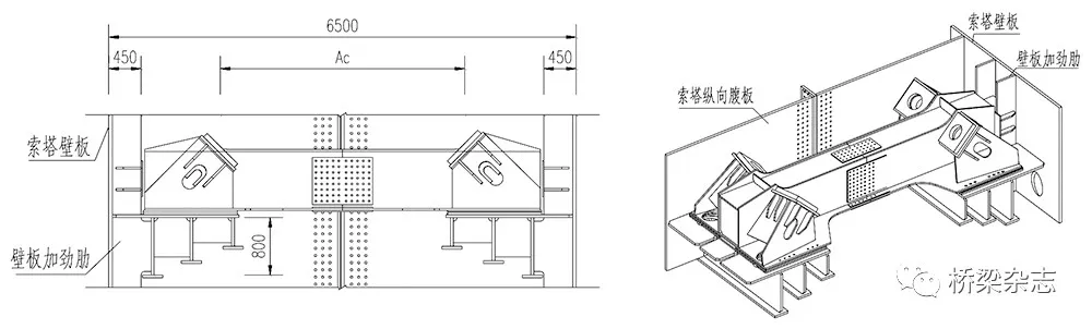 国内首座独柱分离式主梁钢塔斜拉桥的图7