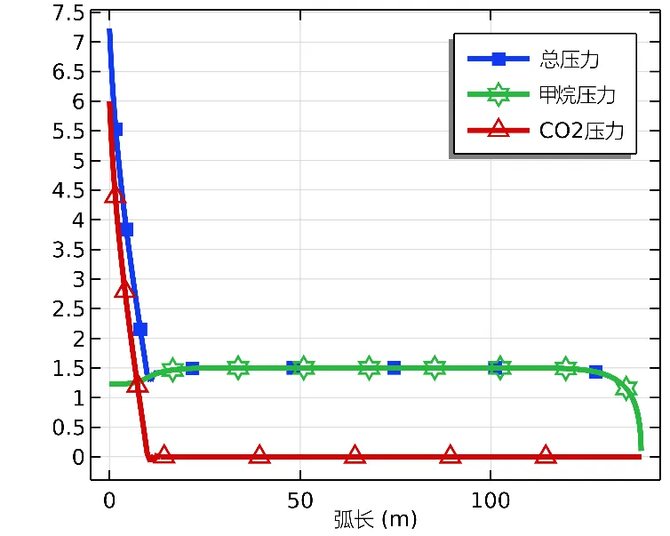 热力流(THM)煤层注入CO2驱替甲烷开采(CO2-ECBM)的图10