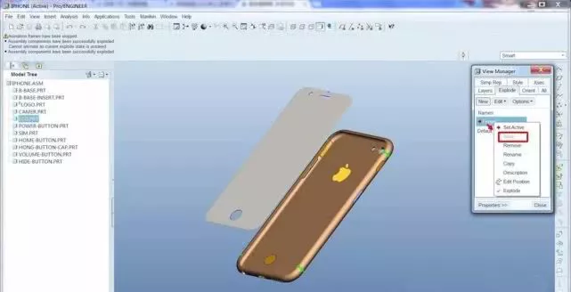 Proe/Creo教学-手机爆炸图的生成【转载】的图7