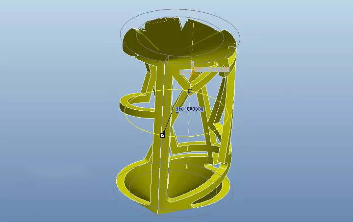 Proe/Creo如何使用扭曲创建杯架？的图11