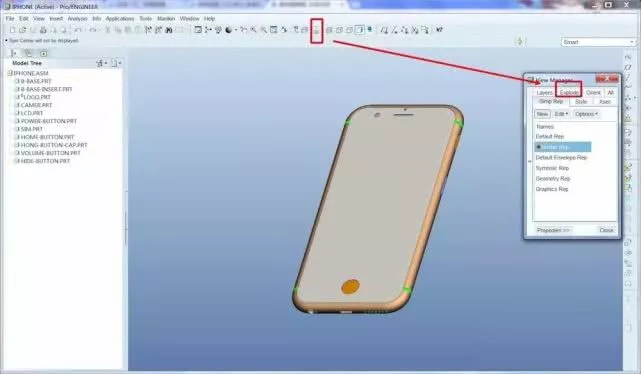 Proe/Creo教学-手机爆炸图的生成【转载】的图2