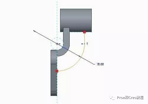 Proe/Creo支架零件的创建过程的图8