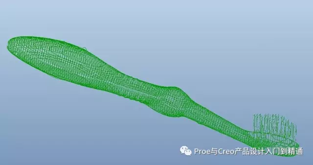 Creo/Proe云图抄数--牙刷抄数造型的图3