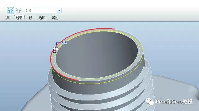 「Proe/Creo产品设计」Proe创建矿泉水瓶的方法的图37