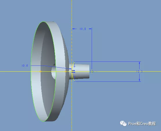 Proe/Creo使用曲面偏移创建旋钮的方法的图10