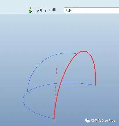 Proe/Creo曲线的修剪和合并的方法的图2
