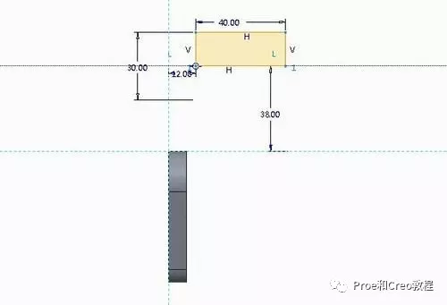 Proe/Creo支架零件的创建过程的图4