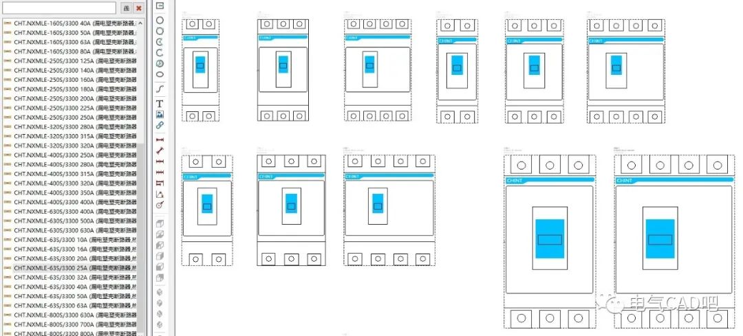 丨部件库丨正泰NXMLE系列漏电保护断路器的图2