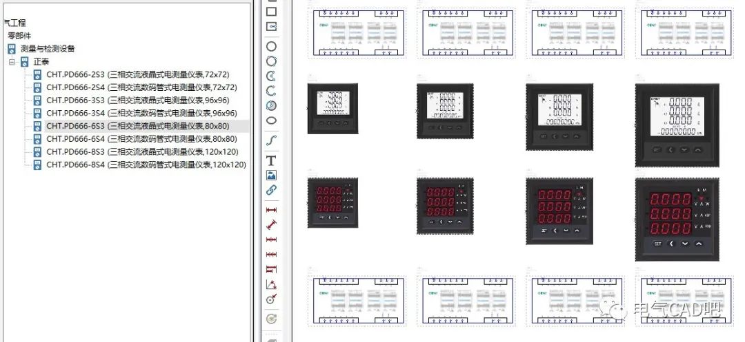 丨部件库丨正泰PD666系列电能仪表的图2