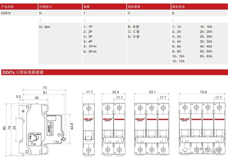 丨部件库丨德力西DZ47s系列小型断路器的图3