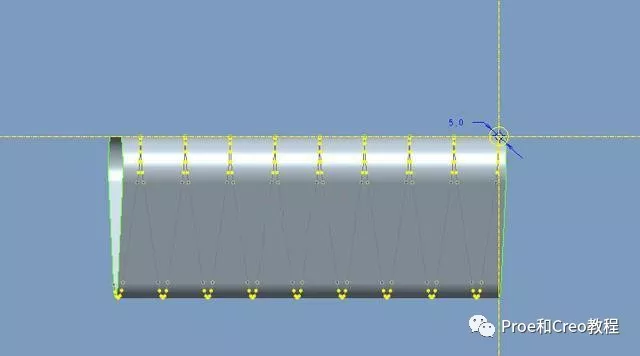 Proe/Creo如何使用包络法创建异形弹簧？的图11